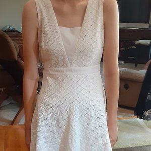 White Mid-Length Summer Time Dress